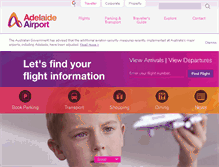 Tablet Screenshot of adelaideairport.com.au